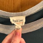Peach Love Color blocked Wafflenet shirt  Photo 4