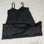 38 black silky nylon baby doll slip Size L Photo 2