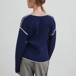 Derek Lam  Blue Cardigan Sweater MEDIUM Preppy Blazer Career Work Designer $425 Photo 1