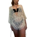 Women’s medium Swimsuits Lace Cover Up Romper Bathing Suit Mesh Coverup​ White Photo 2