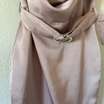 Lavish Lice Lavish Alice Champagne Satin Cowl Neck Midi Dress Size 6 Photo 7