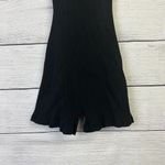 ZARA Women's Ribbed Black Romper Shorts Playsuit Zip Tank Open Back Size Medium Photo 2