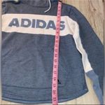 Adidas  blue grey and White Hoodie sweatshirt Photo 2