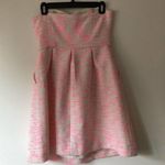 Anthropologie Anthro Pink Tweed Convertible Strapless Dress Photo 4