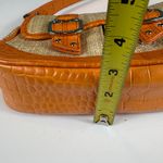 Cole Haan Amanda Straw Small Orange Leather Satchel Bag Purse NWT Y2K Photo 13