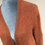 Madewell  XS merino wool alpaca blend cardigan sweater burnt orange brown Photo 1