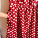 Cambridge Dry Goods Vintage Floral Button Back Midi Sundress Red sz 12 Cotton Photo 13
