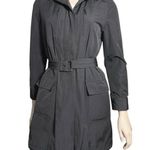 Armani Collezioni Women’s Size 2 Black Insulated 3/4 Belted Trench Coat Jacket Photo 0