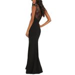 NWT Lulus True Passion Black Lace V Back Sleeveless Mermaid Maxi Dress Size 1X Photo 2