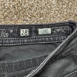 Miss Me Black Mid-Rise Crop Skinny Subtle Shine Zipper Ankles Grunge Jean Trendy Photo 3