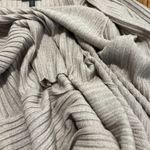 Eileen Fisher NWOT  ribbed duster open cardigan 100% merino wool taupe gray Large Photo 2