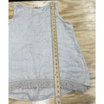 Valentina Naldi 100% Linen Tank Top Tunic Beige Womens Large Boho Beachy Flowy Photo 7