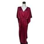 NWT Gypsie Blu Satin Silk Kaftan for Sleepwear Maxi Dress A Nightgown Kaftan Red Size undefined Photo 8