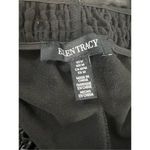 Ellen Tracy Women Black Faux Leather Pants Size M Paper Bag Waist Stretch Pocket Photo 9