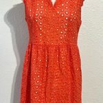 MM Couture  Eyelet Fit & Flare Dress in Coral Size Medium Photo 0