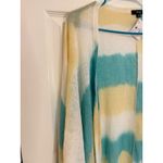 Very J Tie Dye Cardigan Open Front Lightweight Cover Up Beach Summer M Photo 1