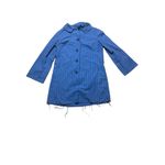 60s vintage Blue Striped Long Sleeve Mini Dress Homemade Small Photo 1