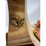 Betsey Johnson  Clogs Slides Heels Wood Colorful‎ Rose Leather Flower Shoes Photo 2