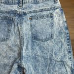 Vintage Dirty Dancing Juniors Sz 17/18 Acid Wash Denim High Rise Bermuda Shorts Blue Photo 3