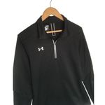 Under Armour  Shirt Womens M Qualifier Loose Quarter Zip Pullover Long Sleeve Blk Photo 2