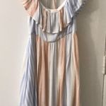 Altar'd State  Ruffled Striped Dress S Boho Costal Cowgirl Coquette Girl Festival Photo 2