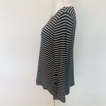 CAbi EUC  Side Snap Black White Stripe Scoop Neck Tee Style 6332 Size M Photo 6