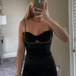 Rhinestone Mini Dress Black Size L Photo 0