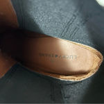 Lucky Brand Maldeev Blue Suede Pull On Heeled Booties Photo 6