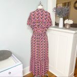Anthropologie Corey Lynn Calter Annabel Pink Ruffle Shirt Dress Maxi Small Photo 9