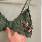 Aerie Green Rebel Lace Triangle Bralette Photo 11