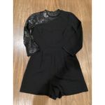 Shoshanna  long sleeve black lace 3/4 sleeve Marseille Romper size 2 Photo 8