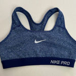 Nike  Pro Dri-FIT Sports Bra XS Heather Navy Blue Medium Support Photo 0