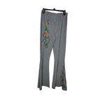 Judith March Judith‎ March Women's Pants Flare Pull On Striped Embroidered Floral Medium NWT Photo 4