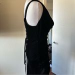 ASOS  DESIGN cowl front velvet mini dress with lace up back Photo 3