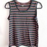Madewell Tank Striped Sleeveless Scoop Neck Tank Top Multicolored Sz XXS EUC Photo 0