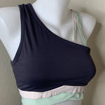 Fabletics  Sports Bra Black White Blue Strappy Or One Shoulder Size Small Photo 0