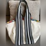 Rebecca Minkoff Large Reversible Fabric Fan Canvas Floral Tote Handbag Photo 11