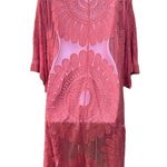 Style Apparel Rust lace/ sheer kimono duster Red Photo 2