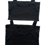 A New Day  Black Solid Cotton Modal Blend Soft Everyday Tank Top Knit SZ M #1746 Photo 0