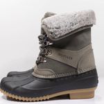 Tommy Hilfiger Winter boots fur lined Rausten Duckboots in grey blue size 7 M Photo 3