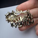 Special Grandmother Flower Bouquet Gold Tone Brooch Pin AJC Signed Photo 14