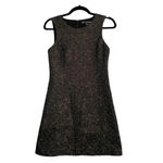 Theyskens' Theory Dino Dress Black Gold Sparkle Metallic Shift Sheath Sleeveless Size 2 Photo 1