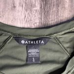 Athleta  Olive Short Sleeve, Rounded Bottom Mesh Back Tee Photo 1