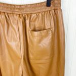 Apparis Ryan Vegan Leather Track Pants Joggers in Camel Tan Women's Size XL Photo 5