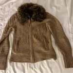 Cynthia Rowley  Wool Blend Cozy Ski Lodge Faux Fur Collar Jacket M Apres Ski Photo 4
