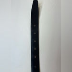 Vintage Leather Shop Women’s Dark Brown Designer Belt with Gold Buckle Size M Black Size M Photo 9