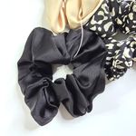 Black Bone 3 Piece Accessories Scrunchie Hair Tie Hair Band Elastic Stretch SB28 Photo 3