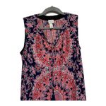 Chico's  Boho Bohemian Sleeveless Tassel VNeck Mini Dress Size 1 (medium) tie dye Photo 1