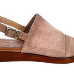 Miz Mooz Guava Lace-Embossed Leather Slingback Sandals Size 39 EU 9 US Photo 0