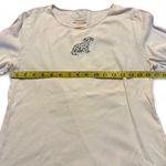 Green Cotton Long Sleeved Ruffle Trim Dalmatian Shirt Medium White Photo 3